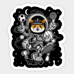 Astronaut Skate Floki Inu Coin To The Moon Floki Army Crypto Token Cryptocurrency Blockchain Wallet Birthday Gift For Men Women Kids Sticker